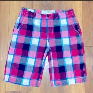 Aeropostale Bermuda Pink Plaid Long Cotton Shorts Men’s 29